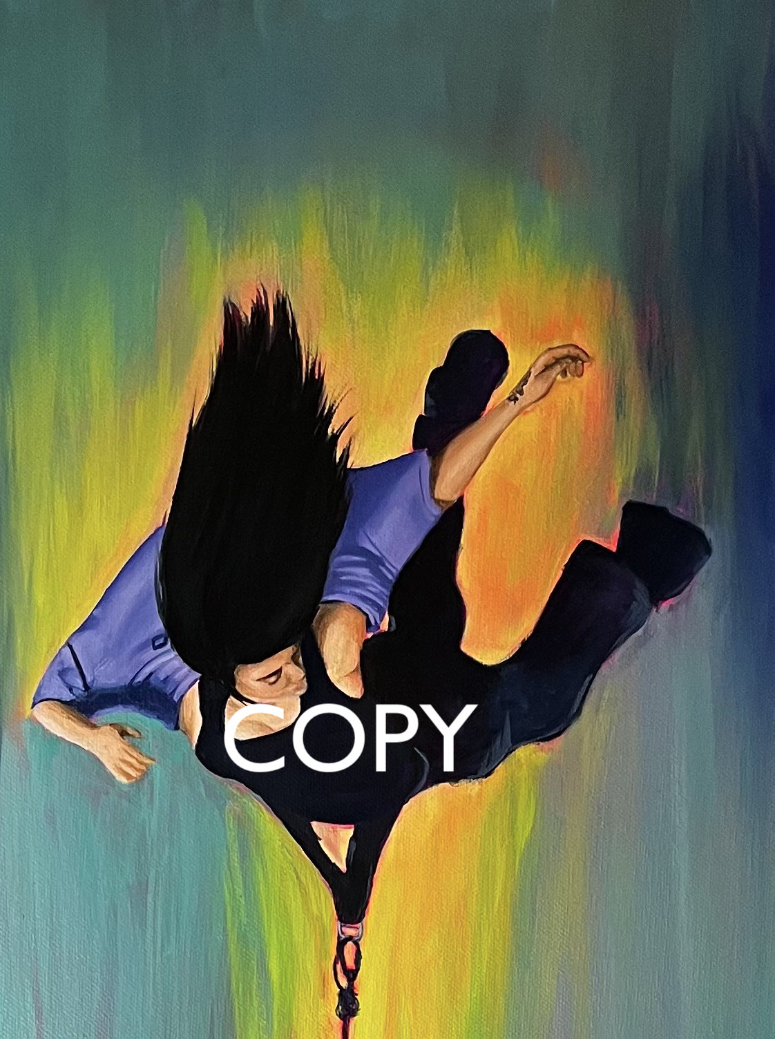 "floating of falling" poster print