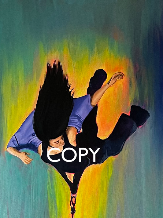 "floating of falling" poster print